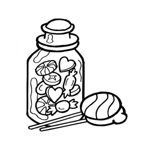 Candy coloring pages printable for free download