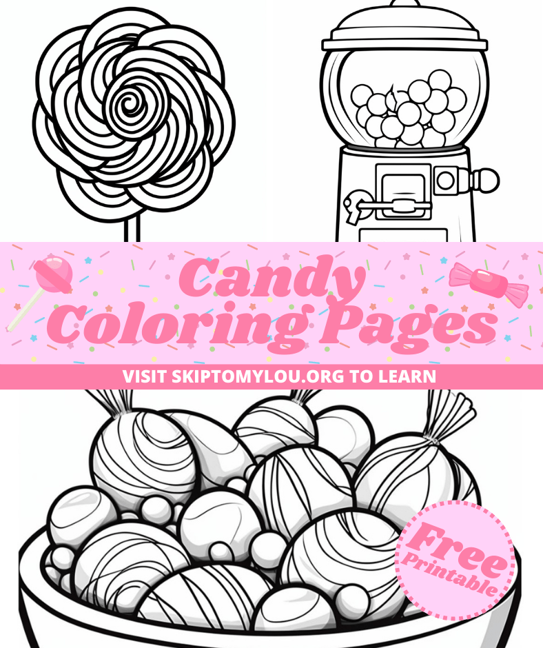 Free printable candy coloring pages with pdf book download skip to my lou