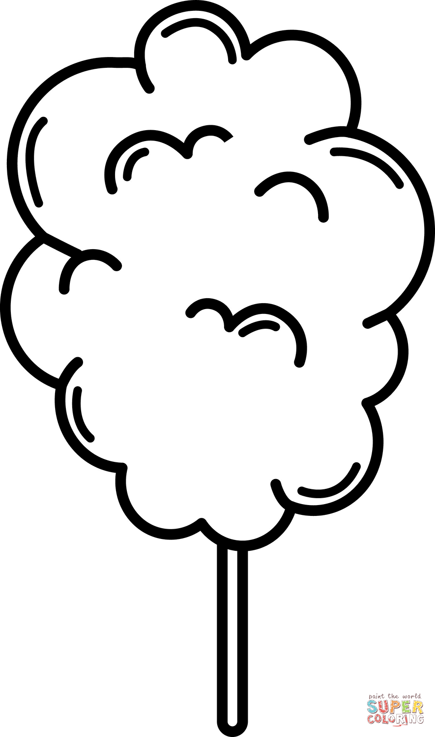 Cotton candy coloring page free printable coloring pages