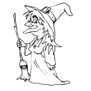 Witch coloring pages printable for free download