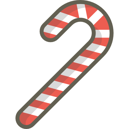 Candy cane special lineal color icon