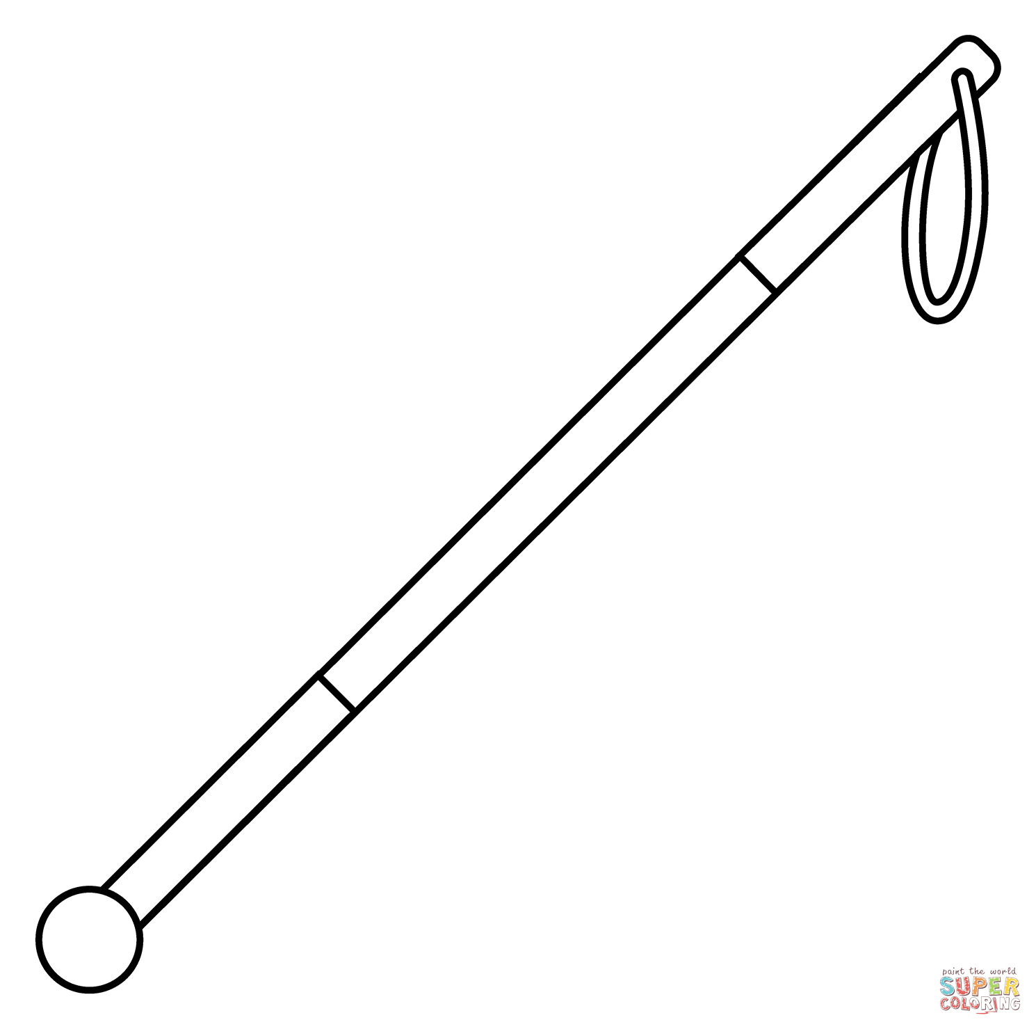 White cane emoji coloring page free printable coloring pages