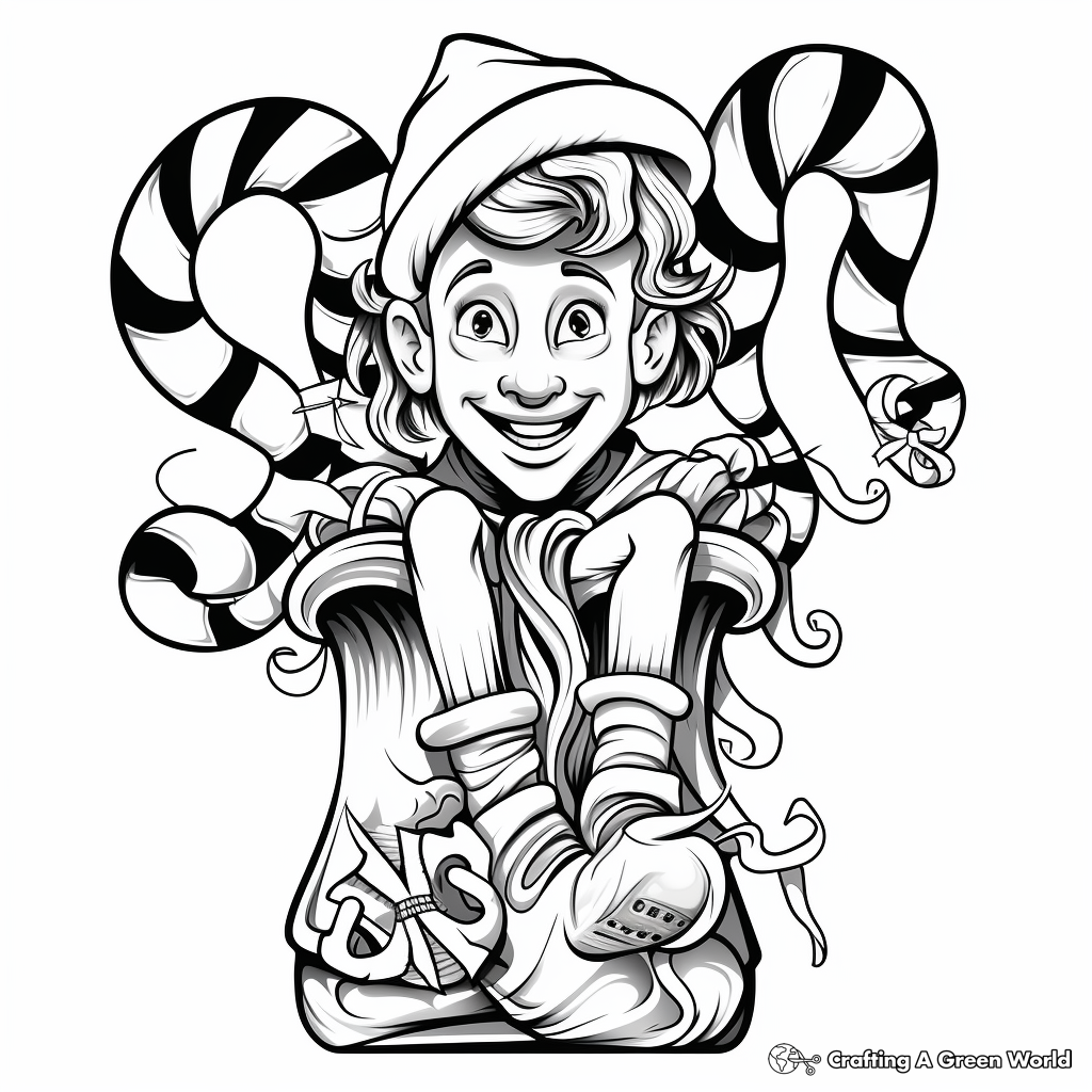 Stocking coloring pages