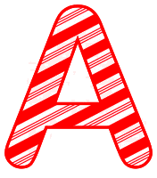 Candy cane font printable stripped christmas lettering â diy projects patterns monograms designs templates