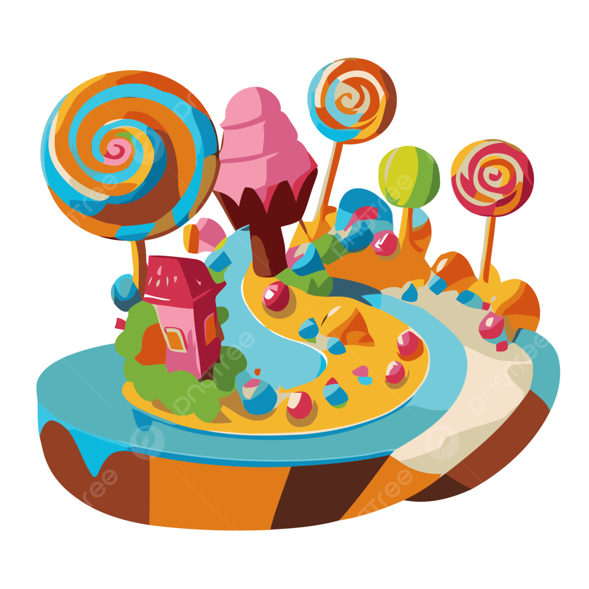 Candy land clipart png vector psd and clipart with transparent background for free download