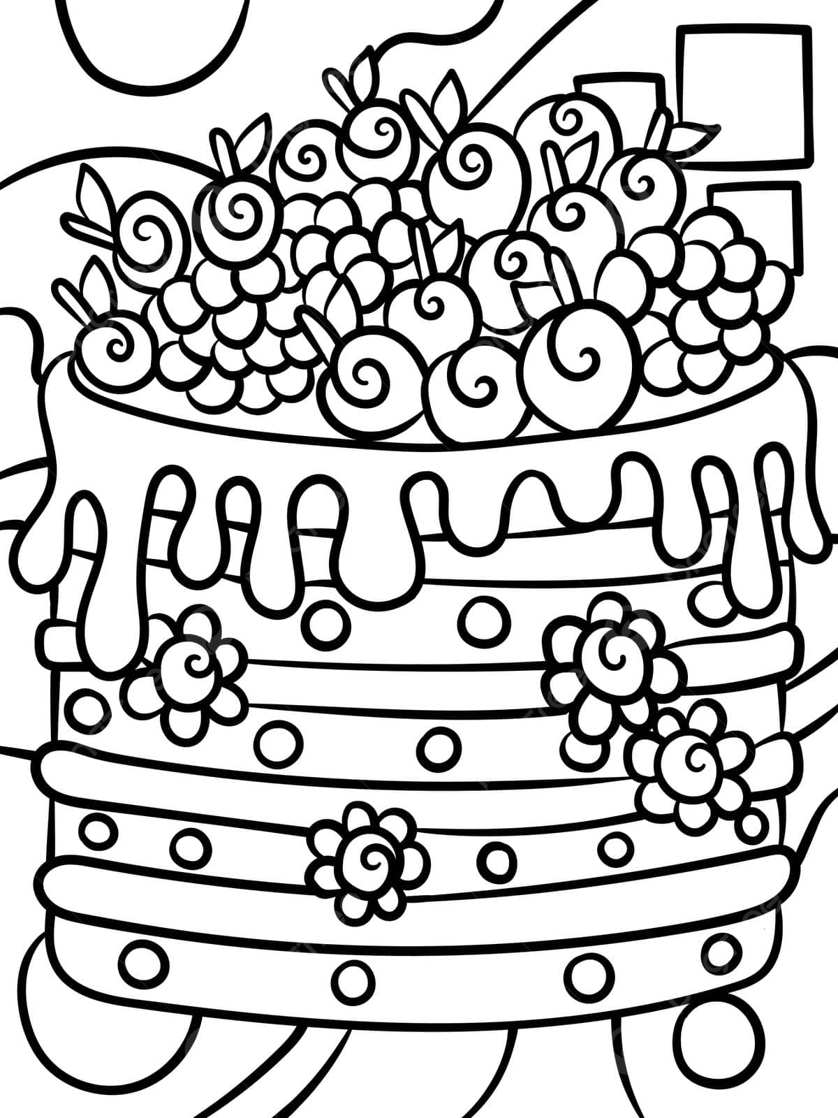 Dessert coloring page png transparent images free download vector files