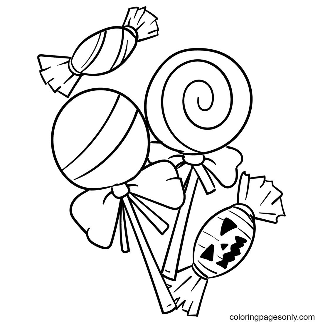 Candy coloring pages