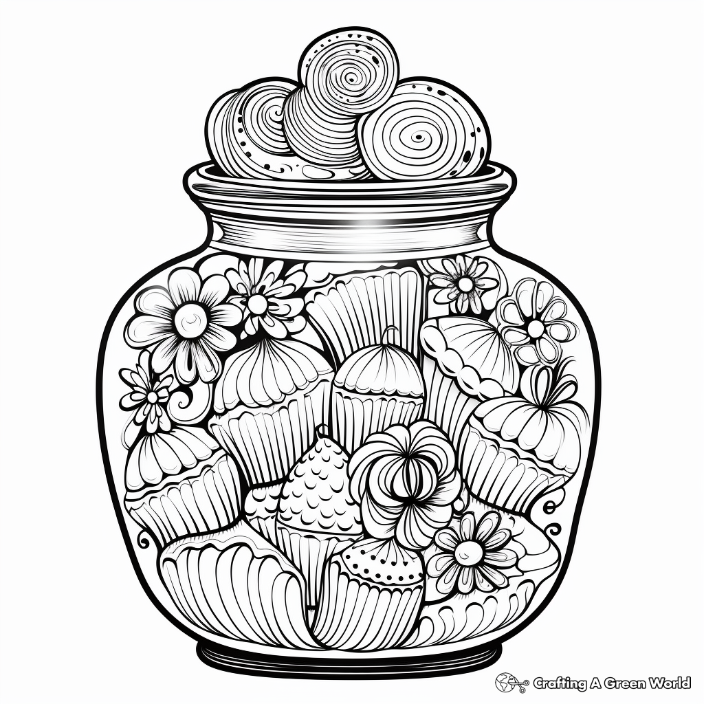 Candy jar coloring pages