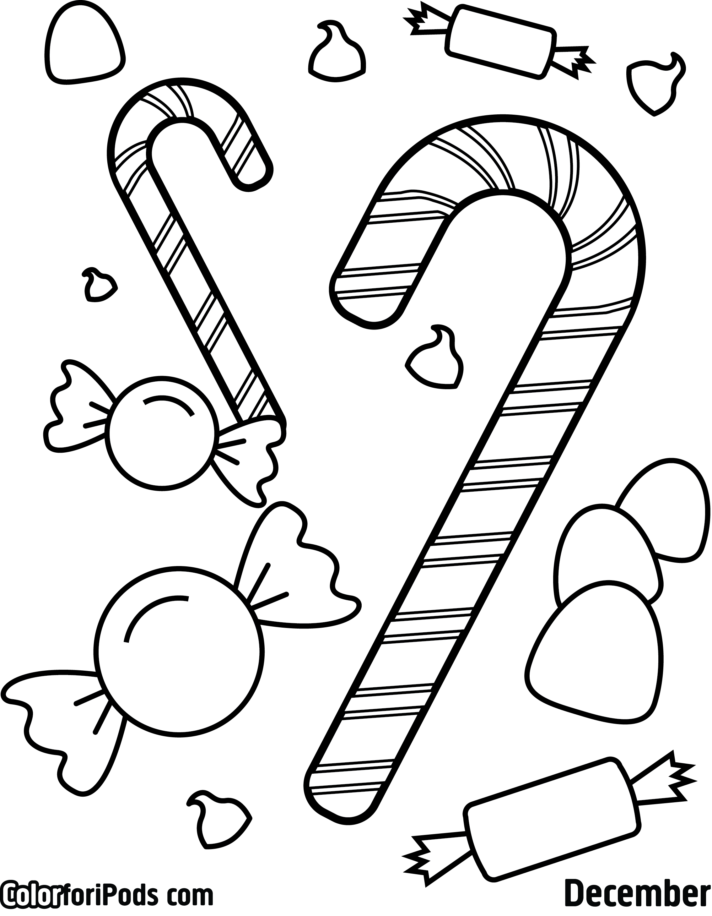 Peppermint candy coloring pages at free download