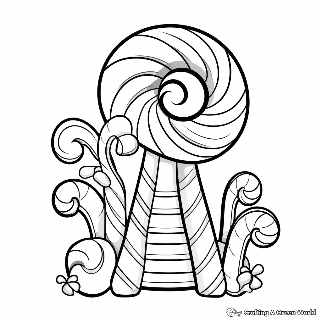 Candy cane coloring pages