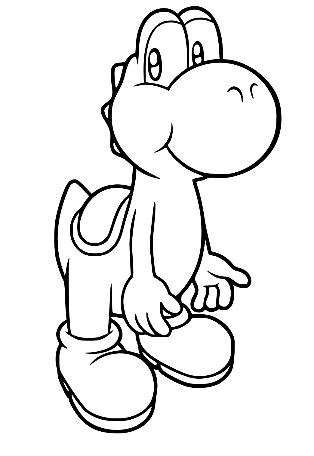 Dibujo e imagen yoshi lindo para colorear y imprimir gratis para adultos y niãos