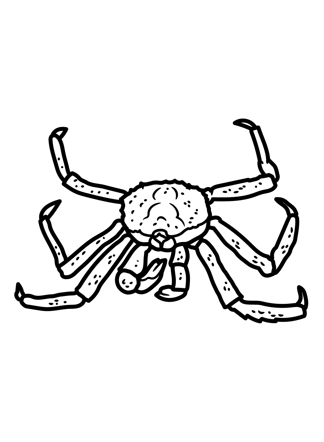 Printable king crab coloring page