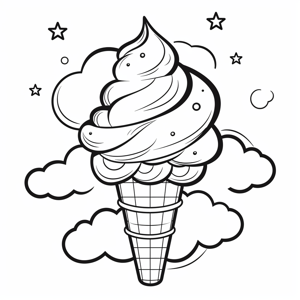 Ice cream coloring pages for free