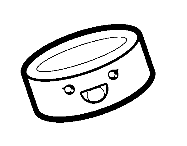 Tin can of coloring page