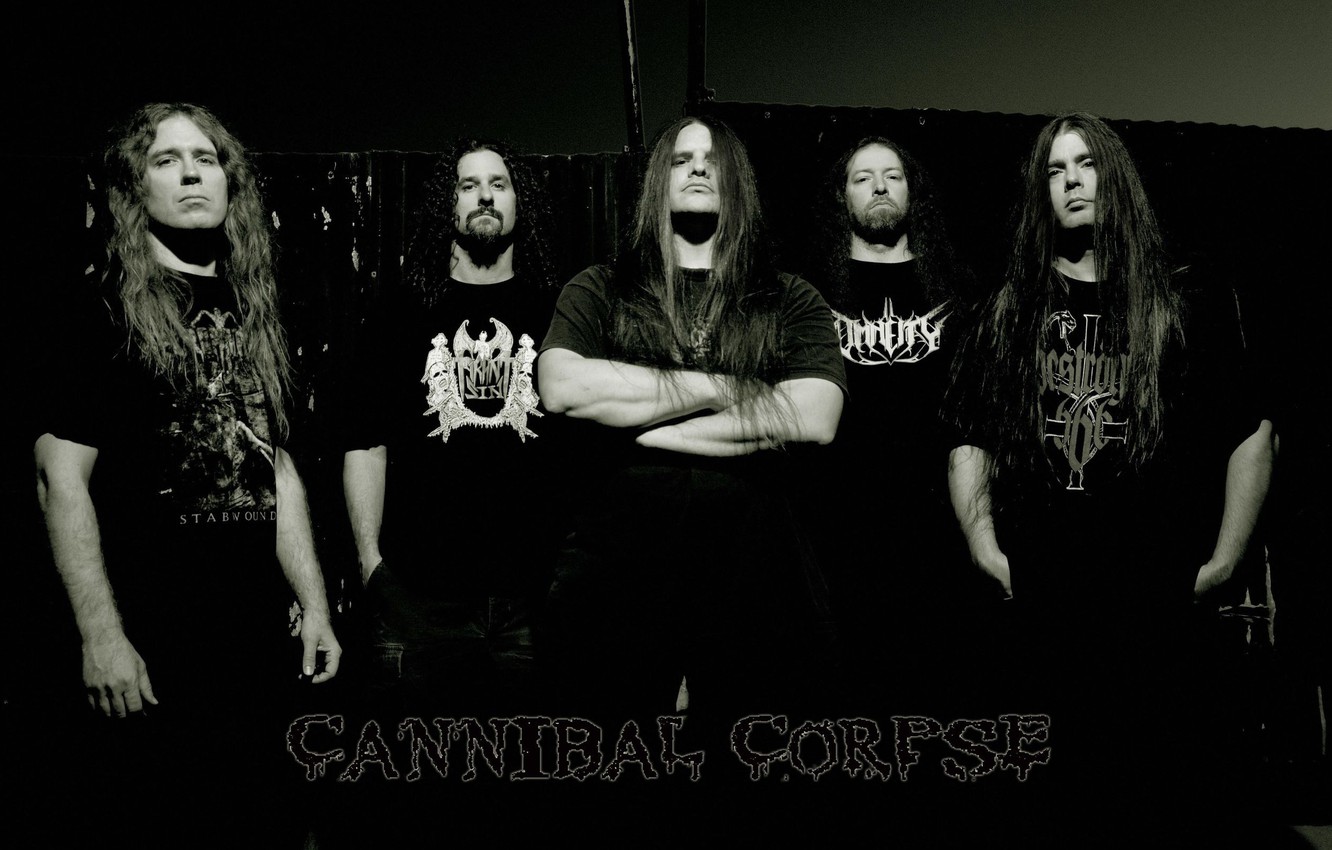 Wallpaper brutal death metal cannibal corpse george fisher alex webster pat obrien paul mazurkiewicz rob barrett death metal images for desktop section ðñð