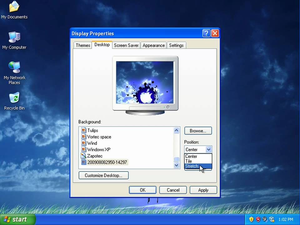 How to change the background image beginner tutorial windows xp