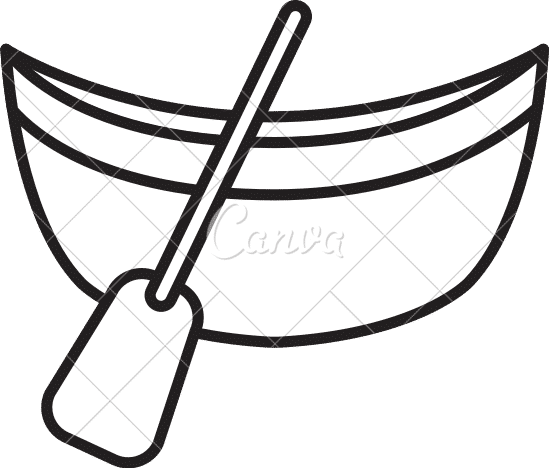 Canoe boat isolated icon