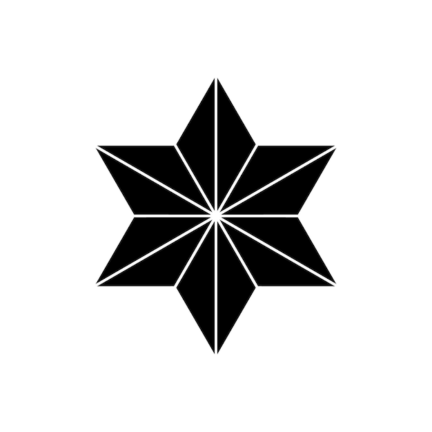 Signo de trella de diseão de tilo japonãs o sãmbolo de maruni vector premium