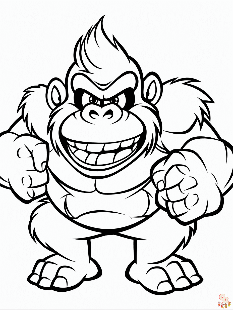 Donkey kong coloring pages