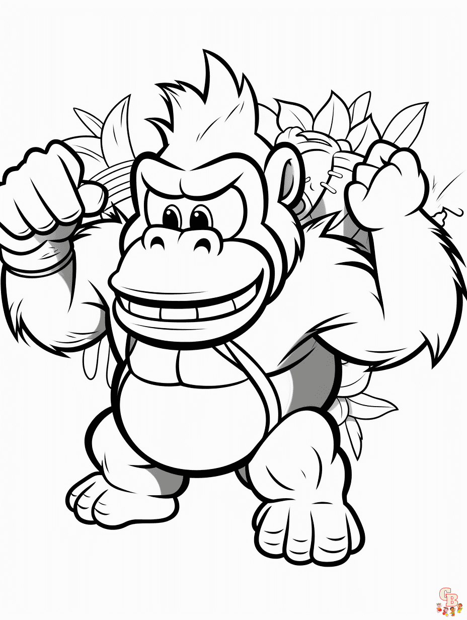 Donkey kong coloring pages