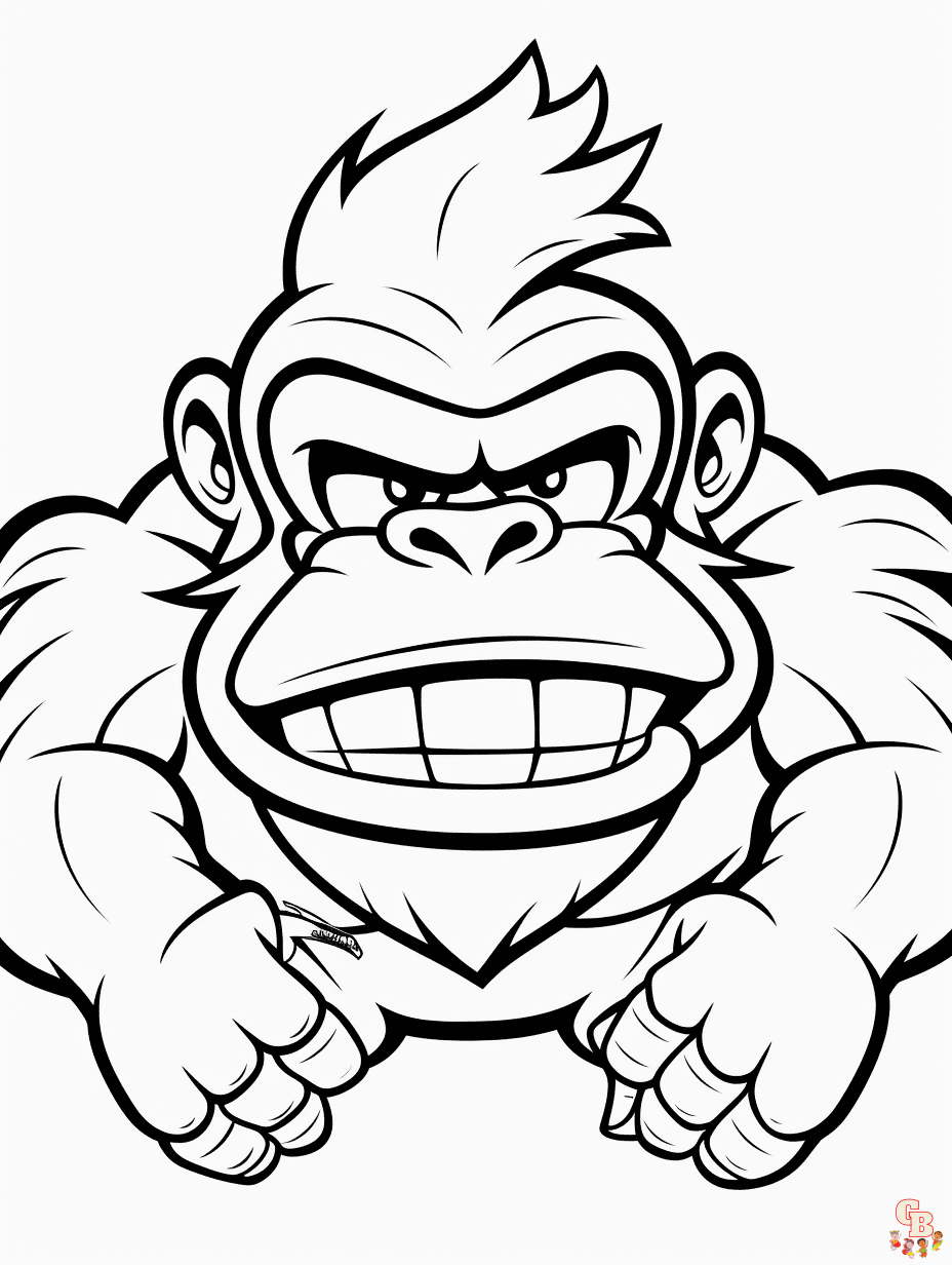 Donkey kong coloring pages