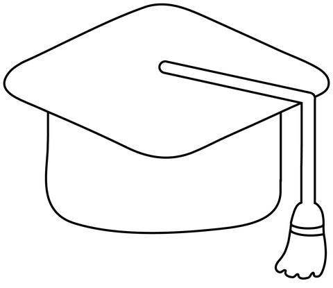 Graduation cap emoji coloring page free printable coloring pages