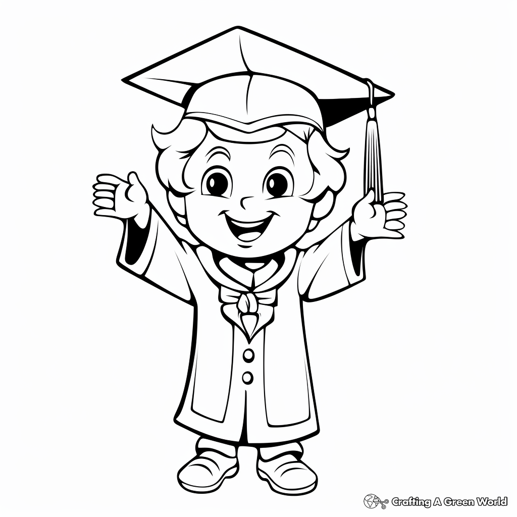 Graduation coloring pages