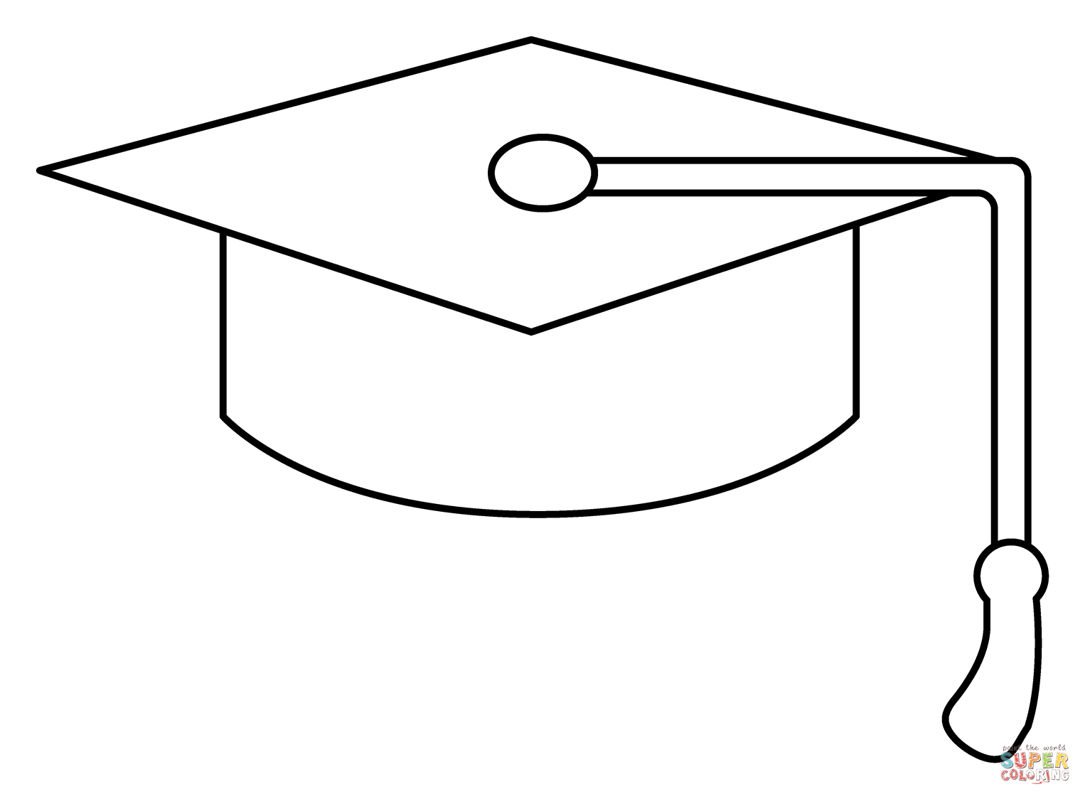 Graduation cap emoji coloring page free printable coloring pages