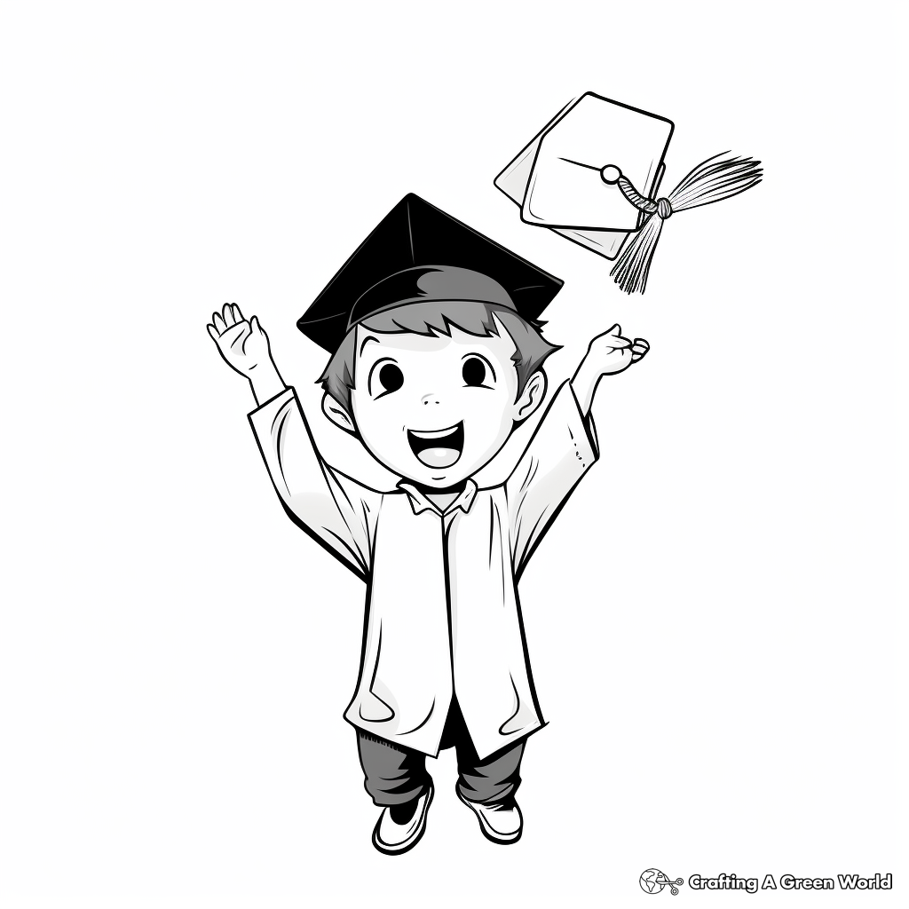 Graduation coloring pages