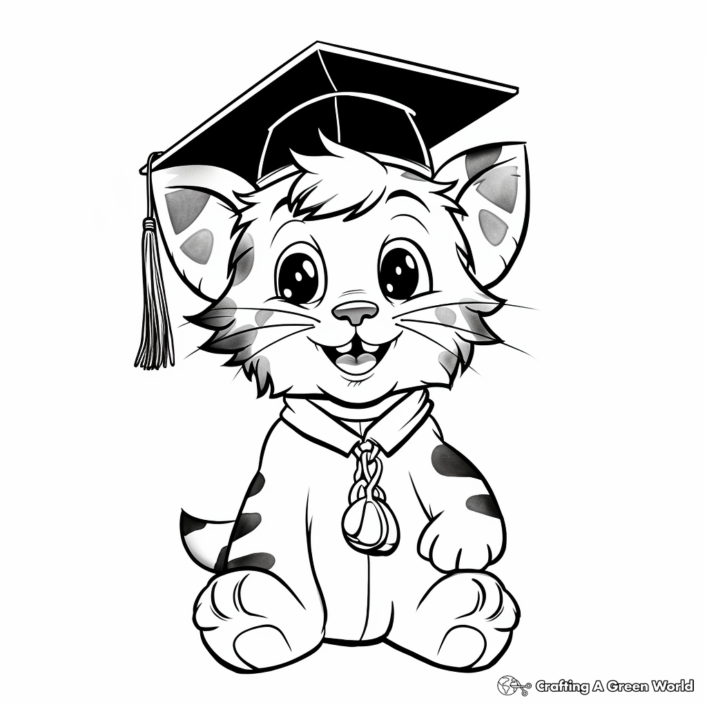 Graduation coloring pages