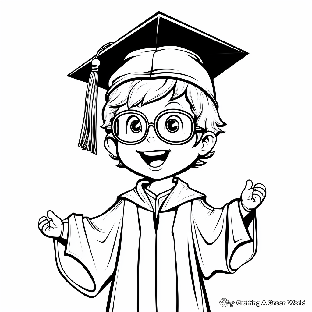 Graduation coloring pages