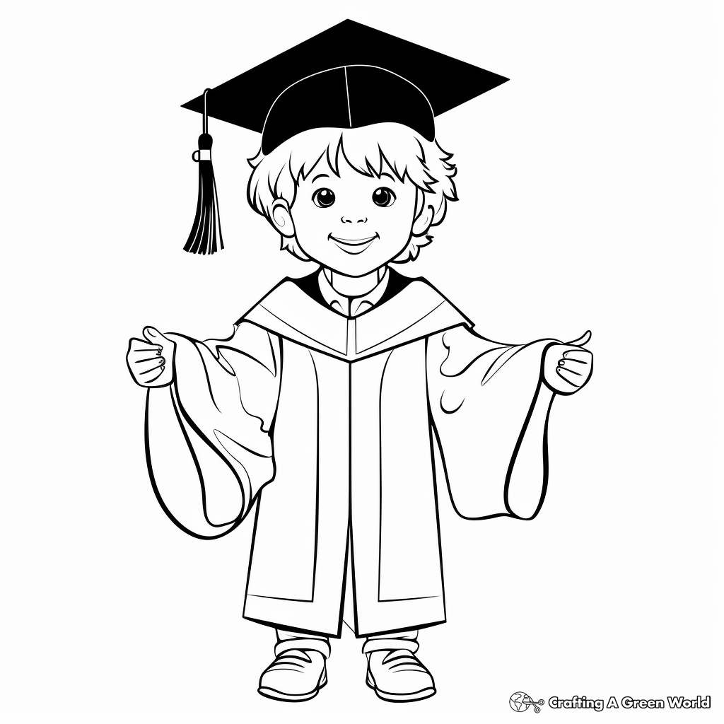 Graduation coloring pages