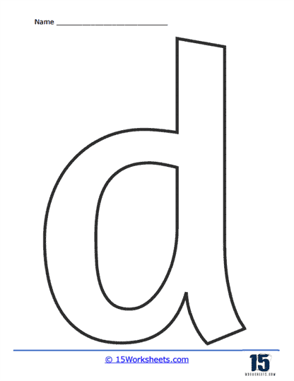 Bubble letter d worksheets