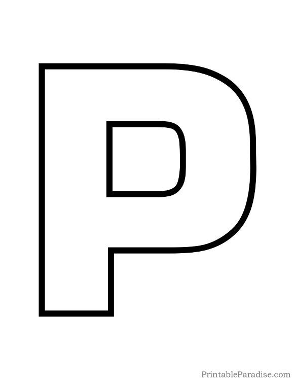 Printable letter p outline