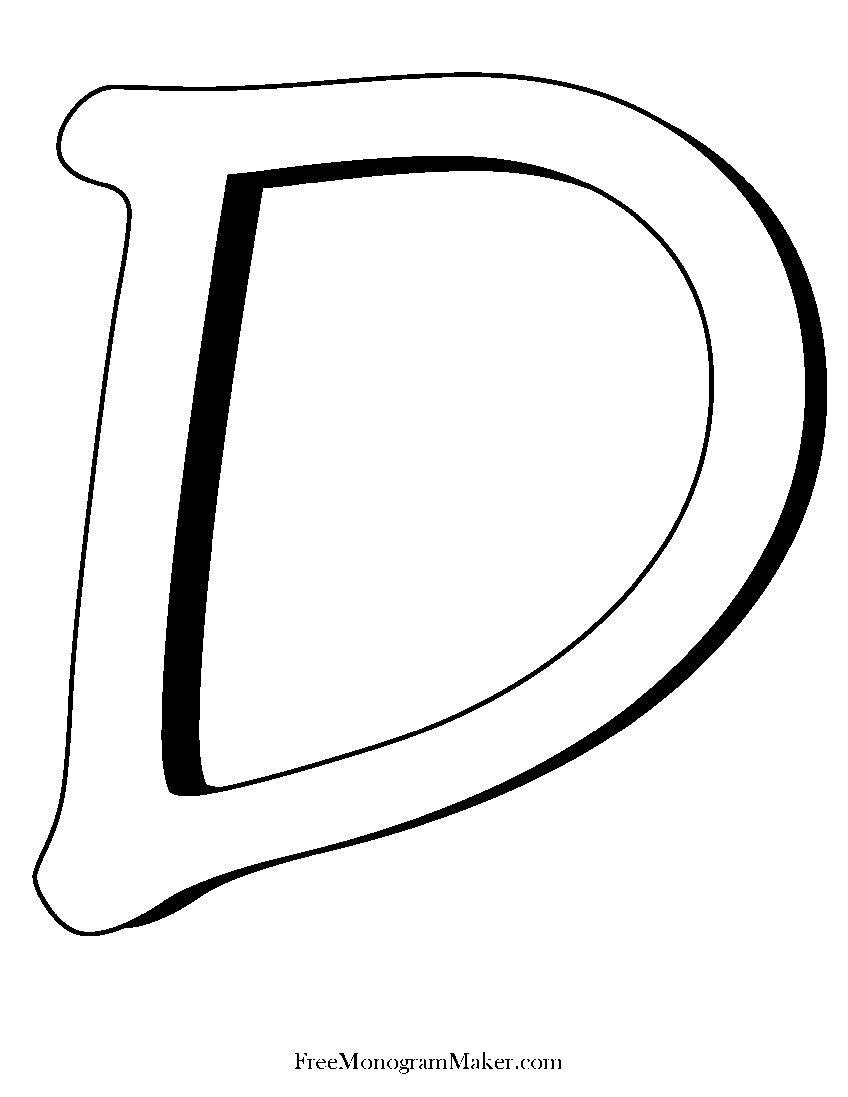 Bubble letter d