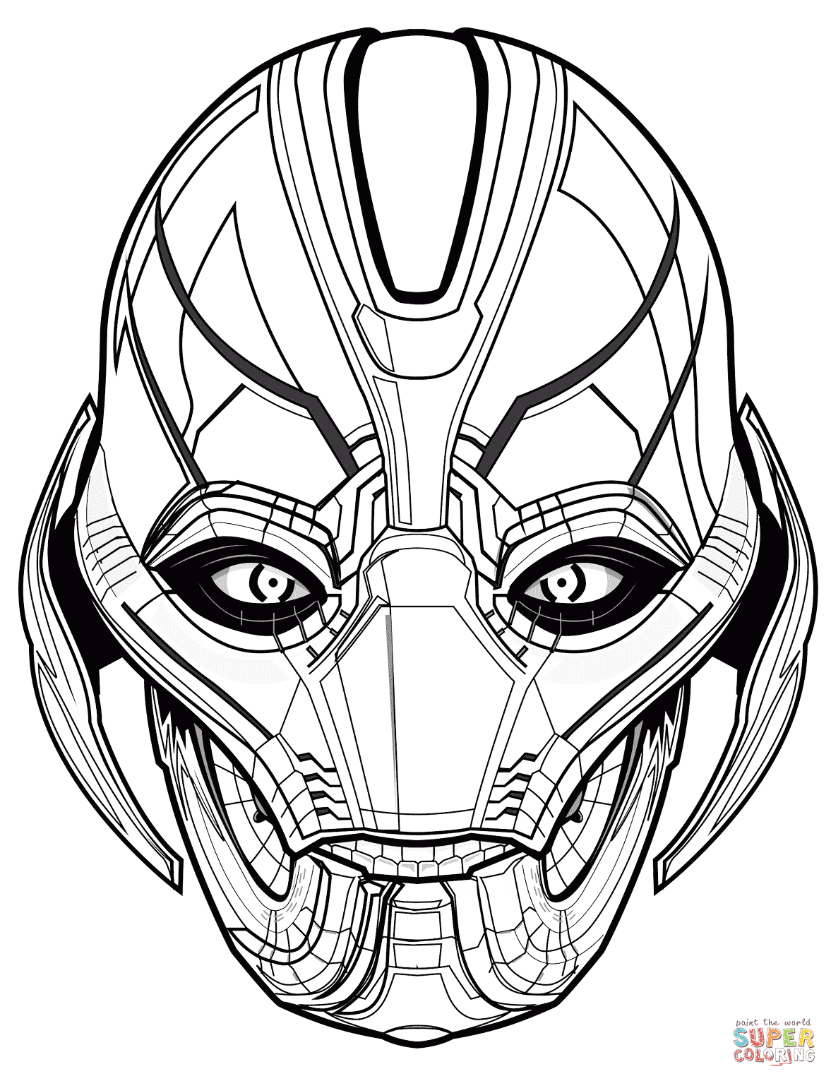 Avengers ultron coloring page free printable coloring pages