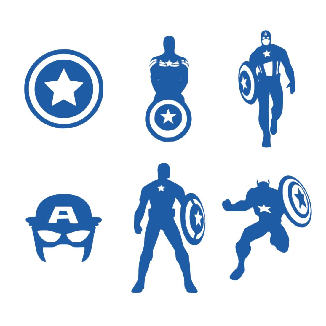 Captain america logo svg bundle â