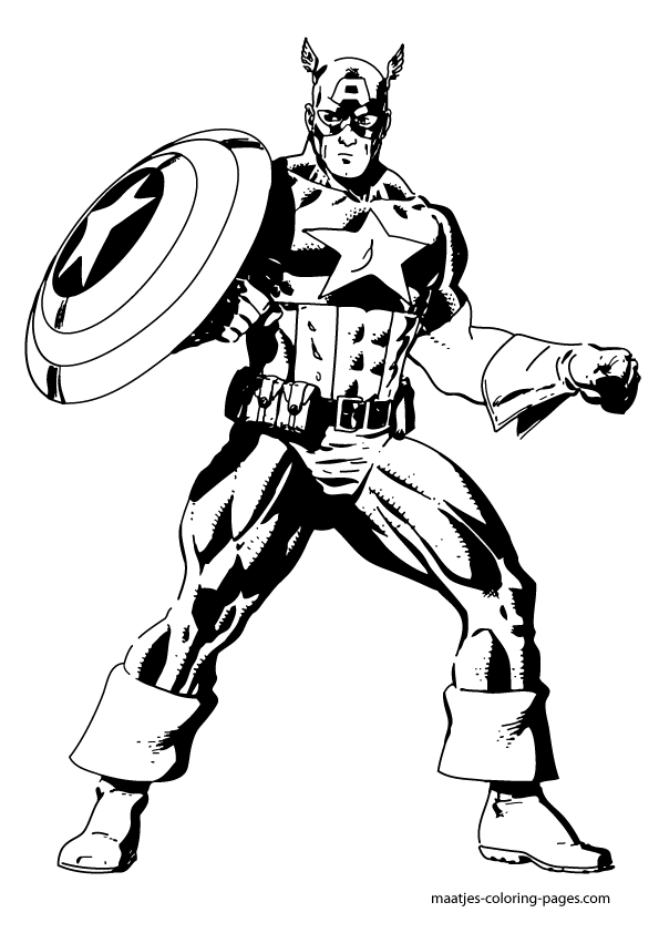 Captain america coloring pages