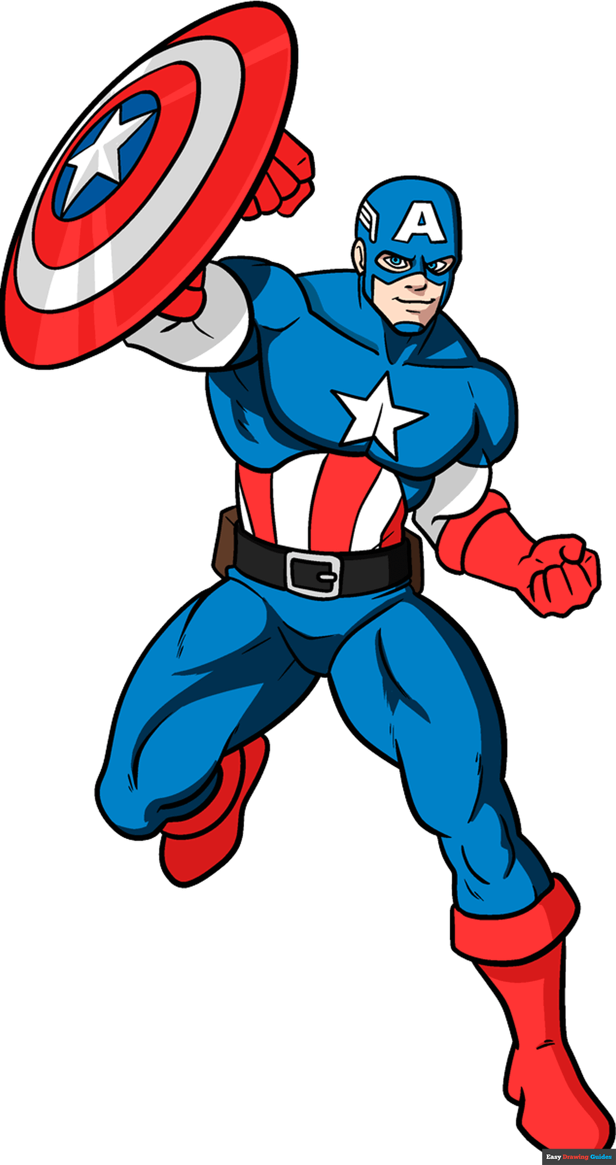 How to draw captain america