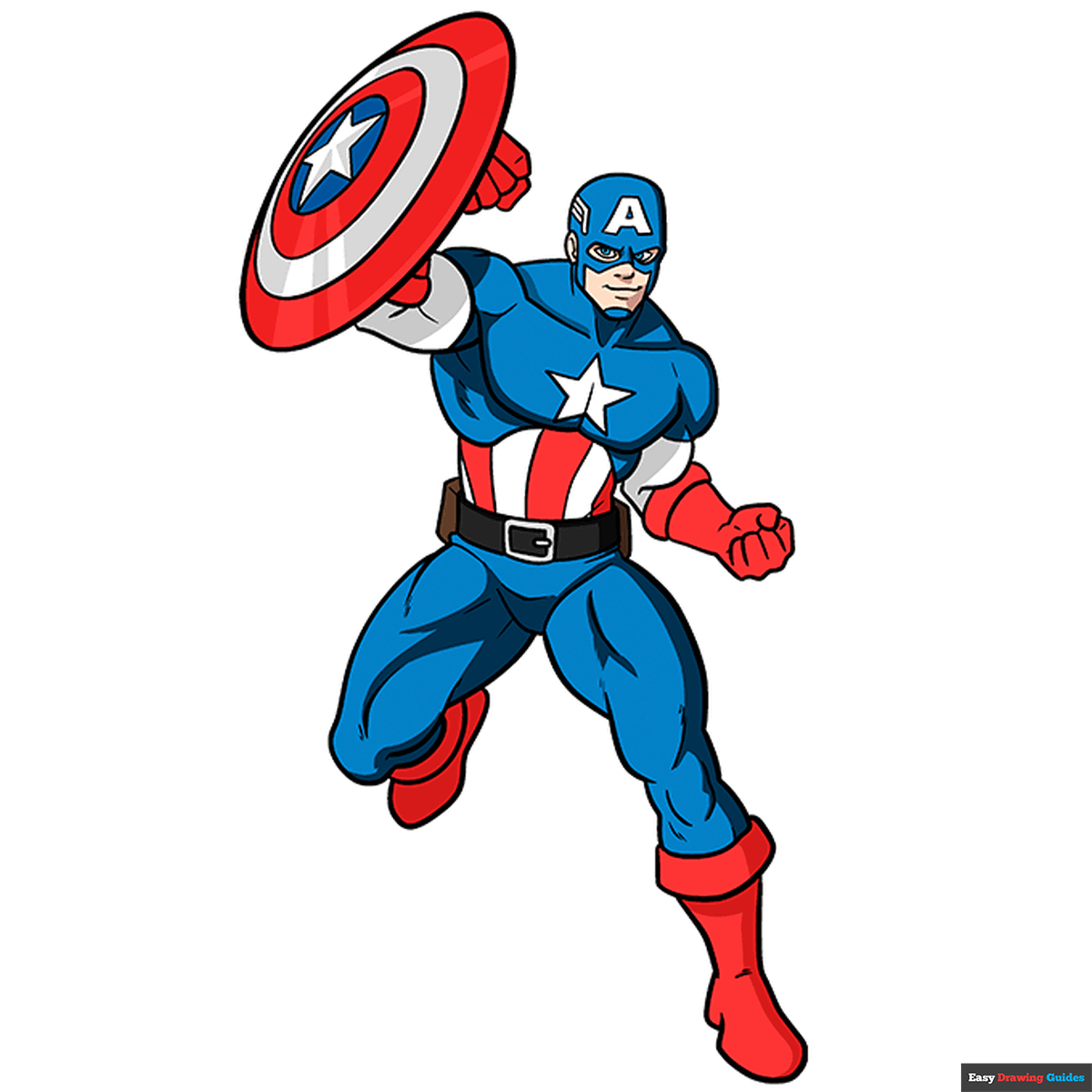 How to draw captain america