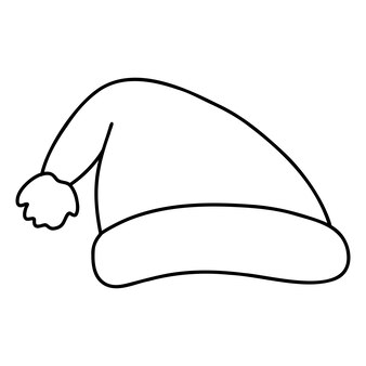 Santa hat doodle images