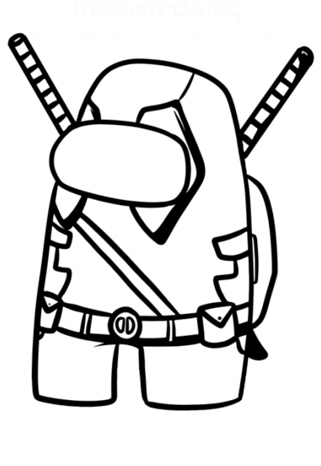 Free printable among us ninja coloring page sheet and picture for adults and kids girls and boys