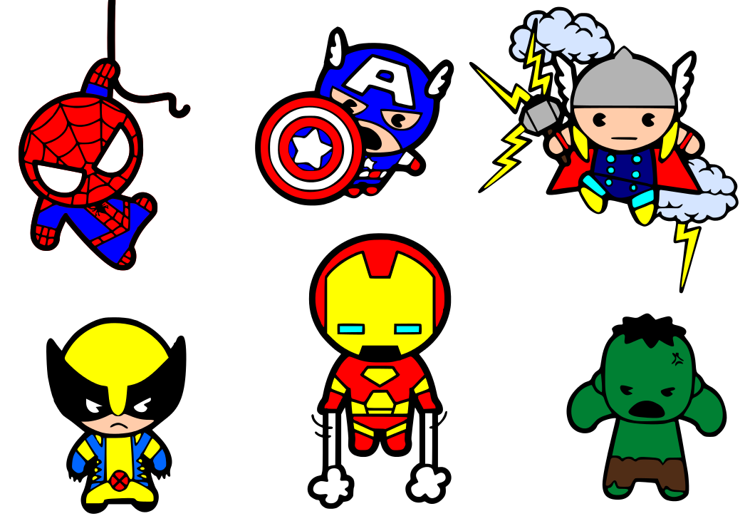 Krafty nook marvel avengers cute svg files avengers cartoon baby avengers hulk kids