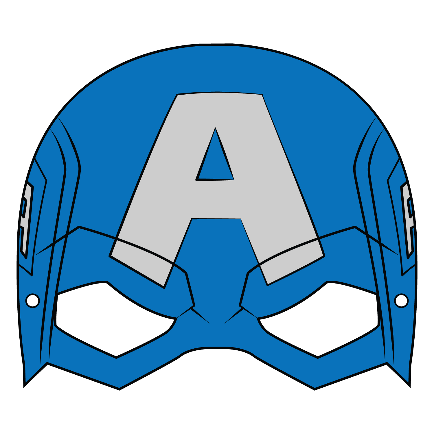 Captain america mask template free printable papercraft templates