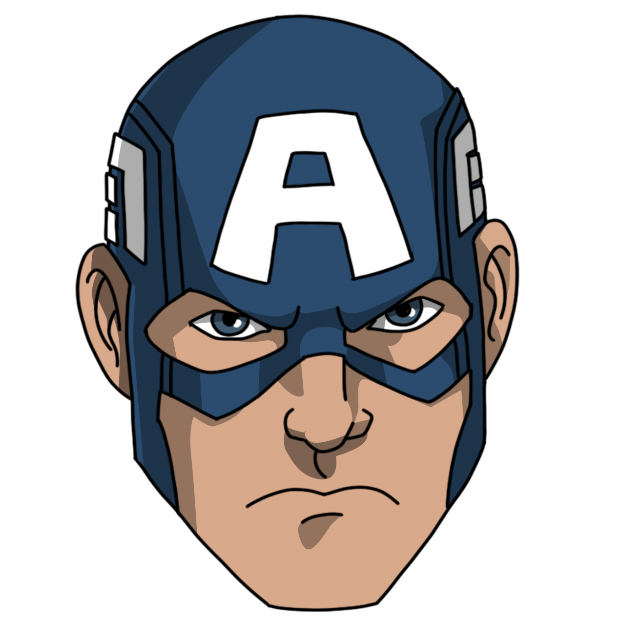 Ways to draw captain america face portrait full body and chibi style