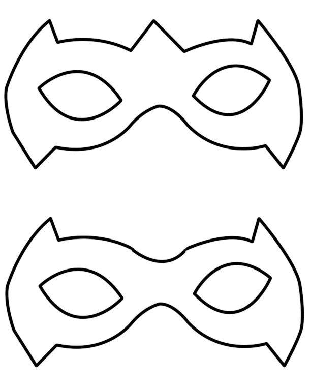 Superhero mask template printables