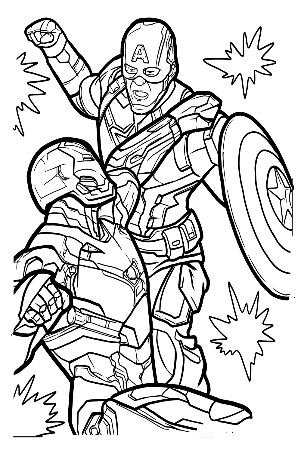 Iron man coloring pages