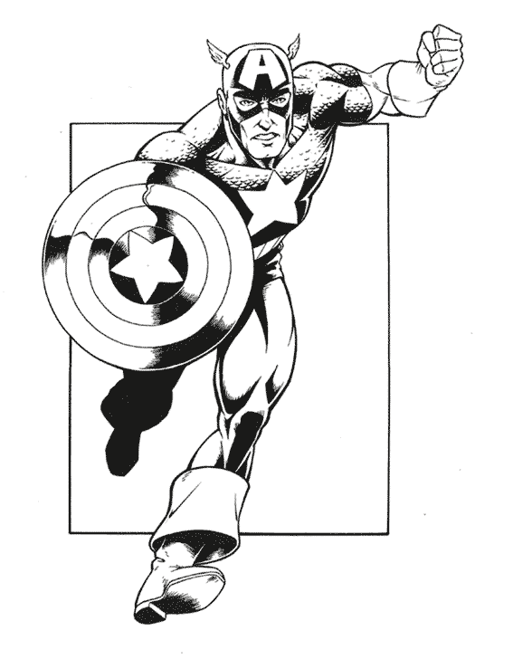 Coloring page captain america superheroes â printable coloring pages