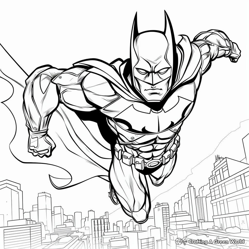 Superhero coloring pages