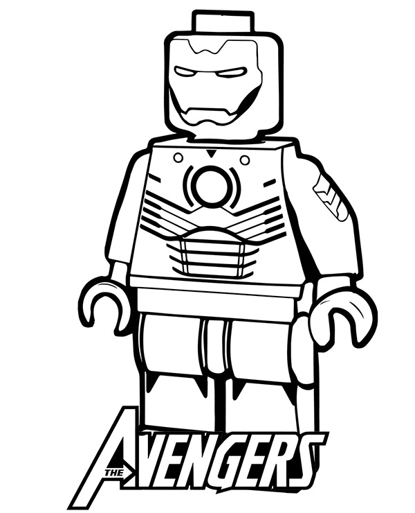 Kolorowanka z ludzikiem lego z serii avengers iron man lego coloring pages lego coloring lego coloring sheet